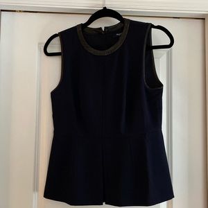 Madewell leather trim top
